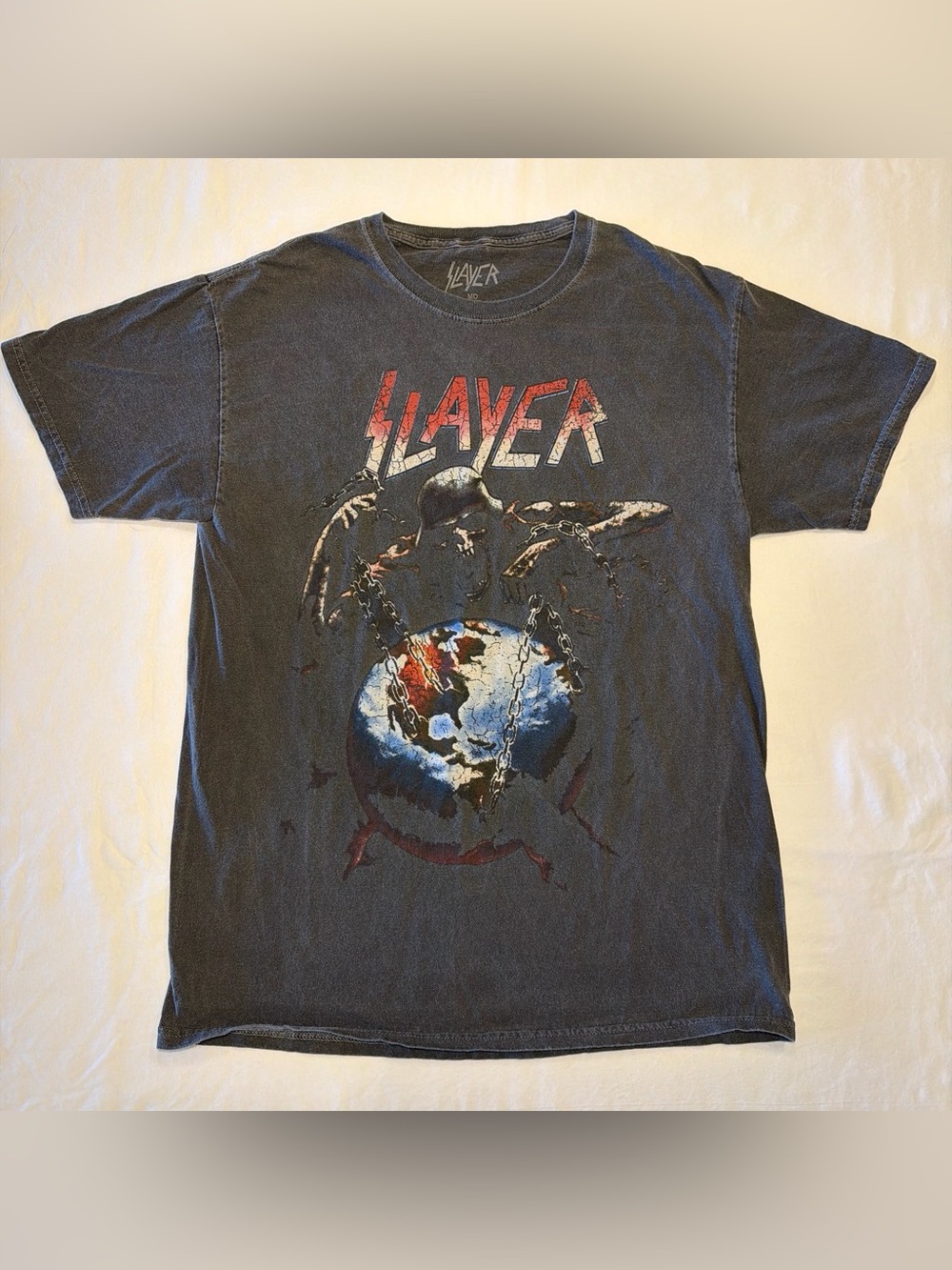 Slayer Men's Black Short Sleeve Graphic Band Tee